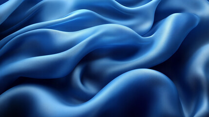 Deep Blue Silk Fabric Drape
