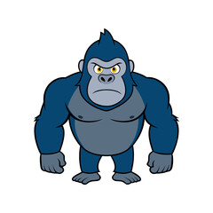 gorilla vector art illustration