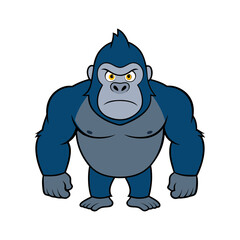 gorilla vector art illustration