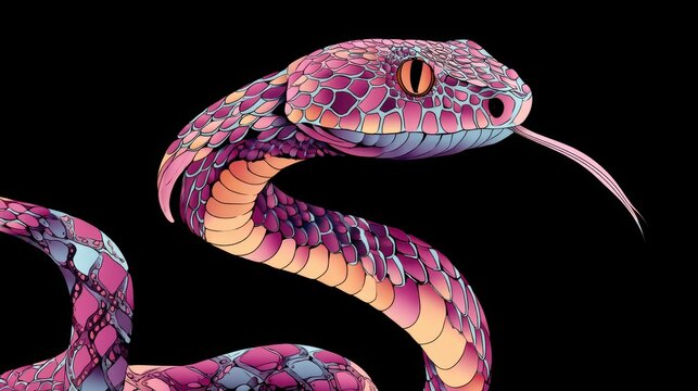Stylized Digital Art Depicting Venomous Sting