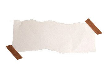 ripped paper with brown tape on transparent png