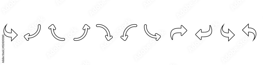 Poster arrow vector icon set. signs direction icons web set. arrow illustration sign collection. arrows set