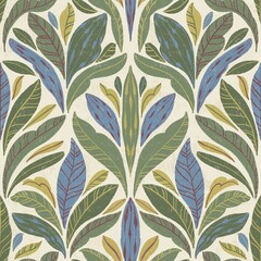 Rustic aesthetic meets botanical beauty in this seamless pattern. Perfect for cozy home decor, apparel, or inviting stationery designs. Natural, calming feel