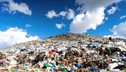 A Massive Landfill Under a Blue Sky: A Stark Reminder of Our Waste