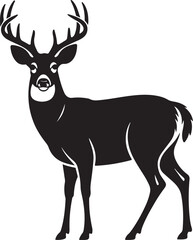 Obraz premium Mountain Deer SVG – Majestic Wildlife Vector for Outdoor ArtDeer Silhouette – Forest and Mountain Scene for Nature LoversStag in the Mountains – Rustic Vector for Hunting & Camping CraftsWild De