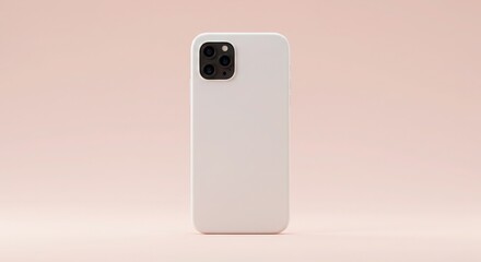 Clean mobile phone on pink surface