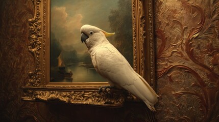 White Cockatoo Front Framed Landscape