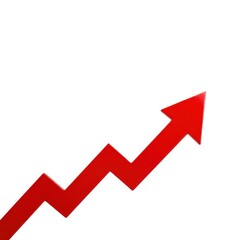 Stock market chart arrow pointing up trending growth investment