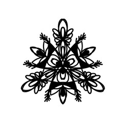 Mandala triangle no.5 line art f or beginner and intermediate adults,ideal for mindfulness and easy coloring.