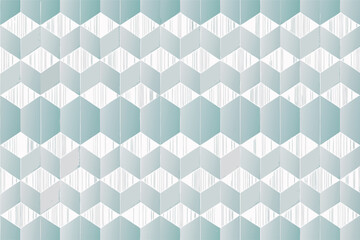 Seamless geometric pattern with blue stripes and a gray mosaic texture for a stylish abstract vector illustration