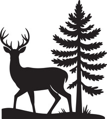 Mountain Deer Silhouette Vector Design

Majestic Deer in Forest Landscape Clipart

Rustic Wildlife Scene – Deer and Mountains

Antlered Stag with Mountain Backdrop Vector

Deer in Nature – Wildlife Si