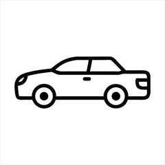 Obraz premium Simple car icon illustration isolated on white background
