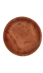 wooden plate isolated on white