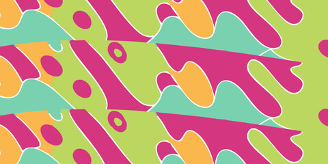 vector seamless pattern with colorful splashes