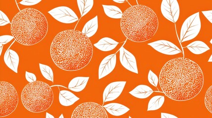 Modern Stylized Orange Pattern for Vibrant Prints