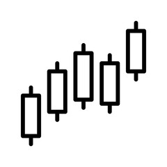 Candlestick outline icon. Perfect for trading apps or market charts.
