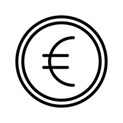 Euro outline icon. Ideal for trading apps or currency exchange UI.