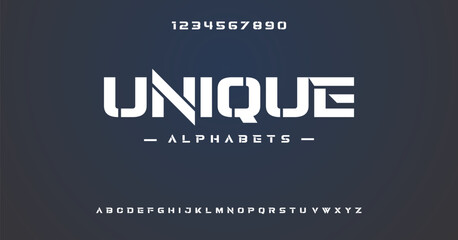 Unique Future font creative modern alphabet fonts. Typography bold regular. vector illustrator	