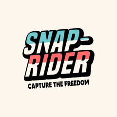 Round teks SNAPRIDER vector illustration