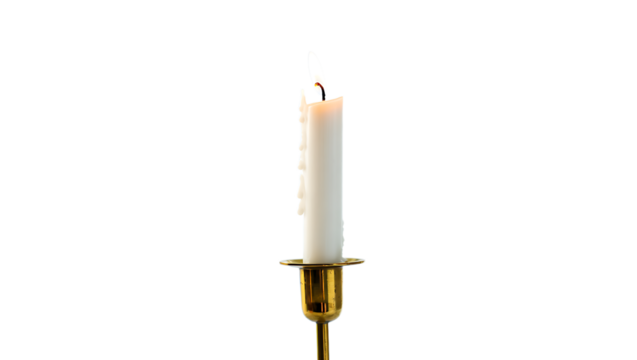 Candle light flame gold dark christmas, christmas-tree, snowman christmas, gifts christmas,   abstract, background, ball, bell, bow,, photo baLit White Candle in Golden Candlestick on Black Background