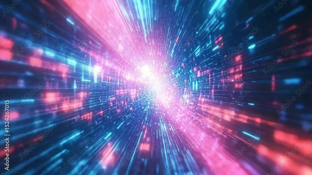 Aufkleber dynamic digital data stream burst in cyberspace
