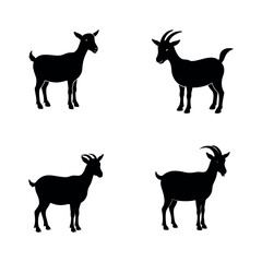 goat vector silhouettes
