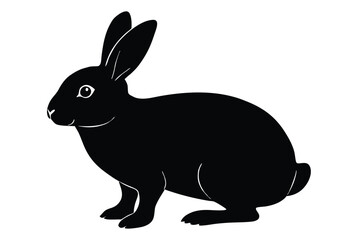 Rabbit Silhouette Vector elements Illustration for Clipart design 