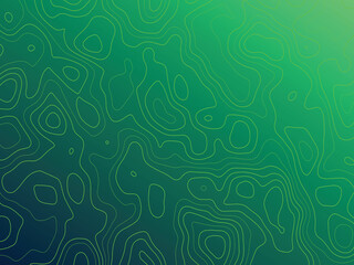 Abstract Green Topographic Lines Nature Inspired Gradient Background Design