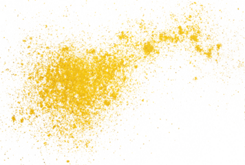 Curry ground pile flying isolated on white background, clipping path	