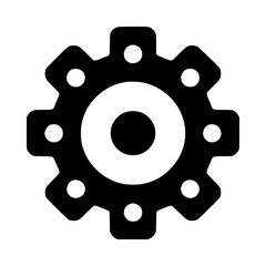 Fototapeta premium Simple gear icon setting configuration