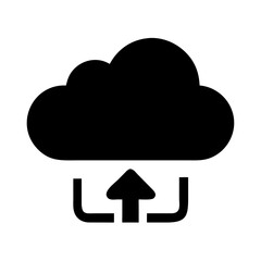 Cloud storage silhouette design, vector shape, cutout