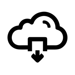 Cloud storage silhouette vector design element 5