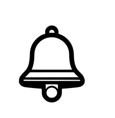 Obraz premium Simple line art bell notification icon