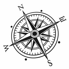 Professional compass rose design element transparent background