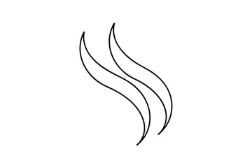 Abstract line drawing of wavy lines design element