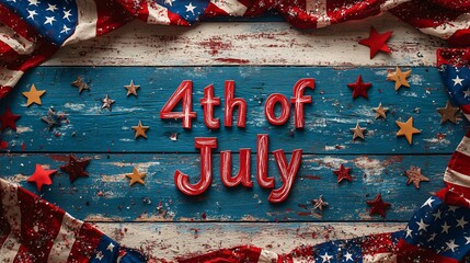 4th of July text
