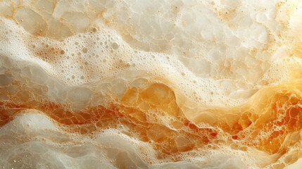 Obraz premium close-up of abstract organic stains forming bubble textures in neutral earthy tones
