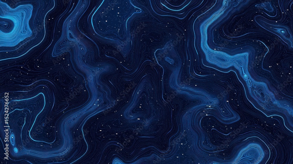 Poster a striking blue and white swirl pattern creating a mesmerizing visual effect of motion and modern ar
