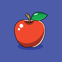 Trendy Apple Fruit Vector With Vibrant Colors