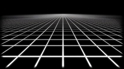 Abstract infinite grid lines in perspective
