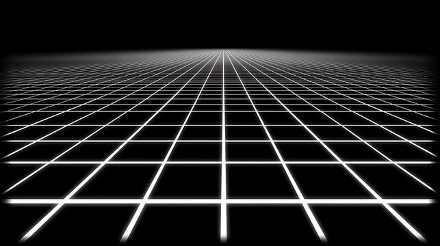Abstract infinite grid lines in perspective - Powered by Adobe