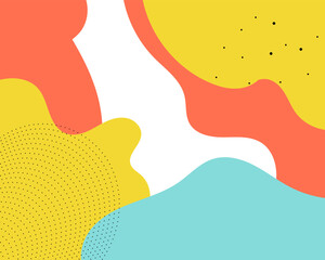 Colorful Abstract Pop Art Color Background. geometric shape design with trendy Memphis 80s-90s style