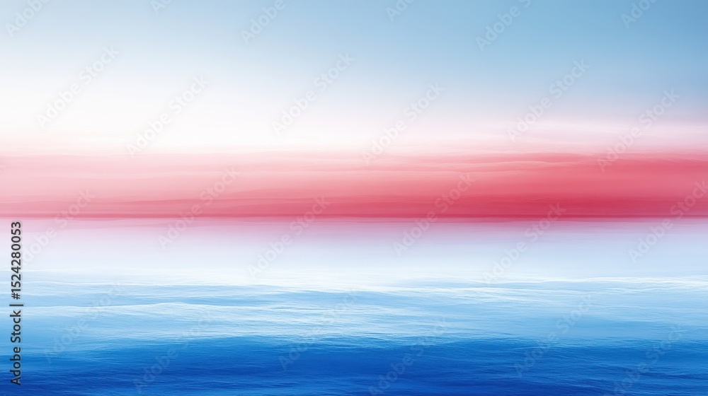 Poster majestic red and blue ocean view with gentle waves creating a calm and inviting background for relax