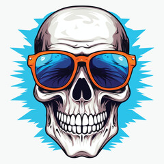 Unique Cool Skull Cartoon Vector Illustration for Graphic Design Projects