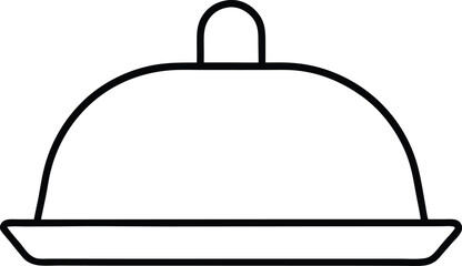 Obraz premium butter dish icon line art vector illustration on transparent background 