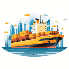 Professional Delivery and Shipping Illustration for Logistics and E-commerce Solutions