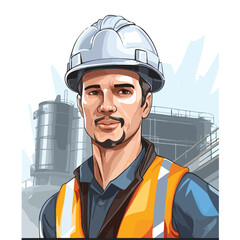 Industrial Engineering Construction Factory Concept for Projects and Manufacturing Industry