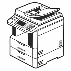 Office multifunction printer copier scanner fax machine