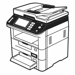 Modern office multifunction printer scanner copier