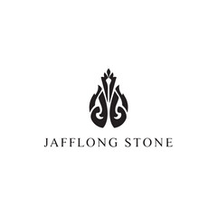 Elegant ornate design silhouette isolated on white background. Premium vector. 